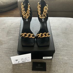 Versace Gold Chain Heels